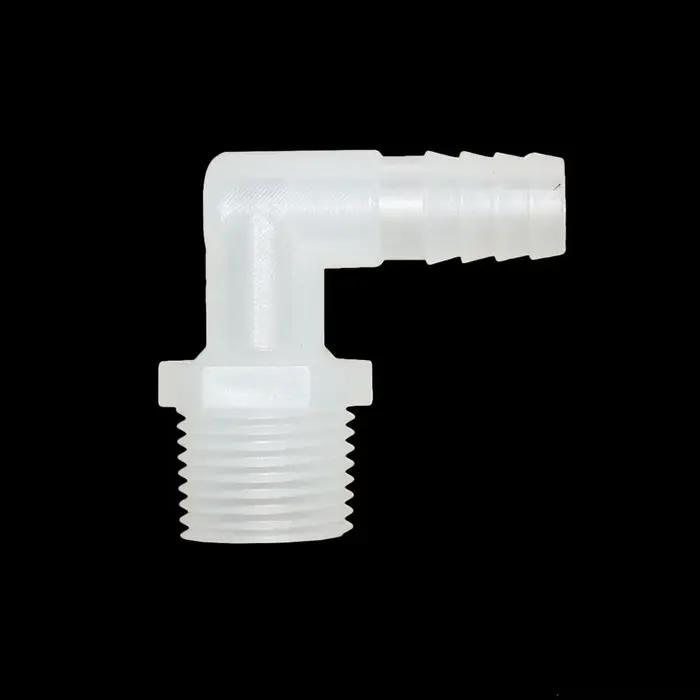 Connecteur de tuyau coudé en plastique, coupleur de tuyau avec raccords filetés de 1/2 pouces, adapt