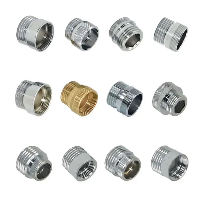 Coupleur de robinet d'eau en laiton argenté 1/2 à M16 M18 M20 M22 M24 M28, raccords de connecteur fi