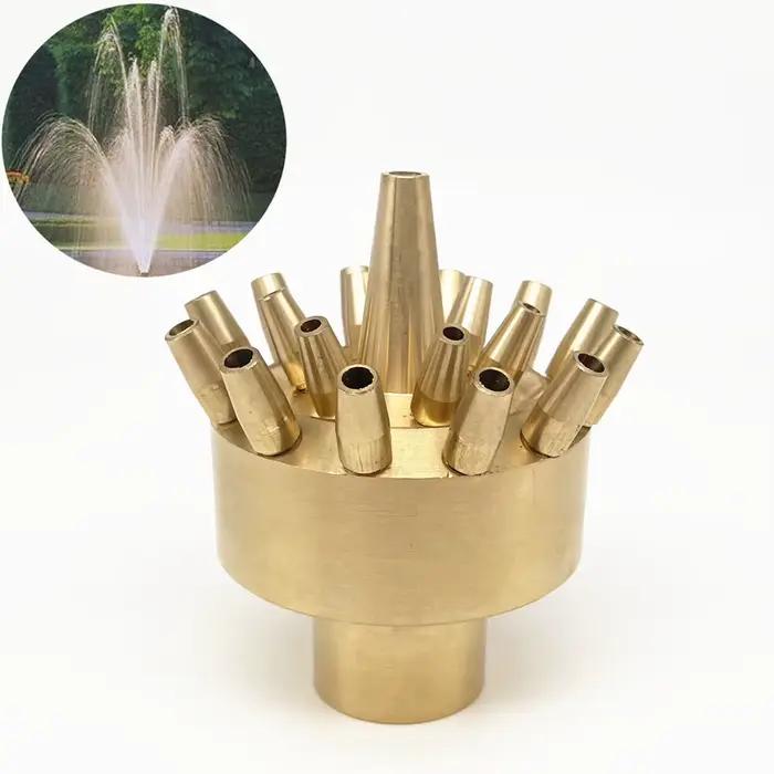 Buses de fontaine en laiton à 3 couches, tête de fontaine de piscine de jardin, 1 po, 1.5 po, nouvea