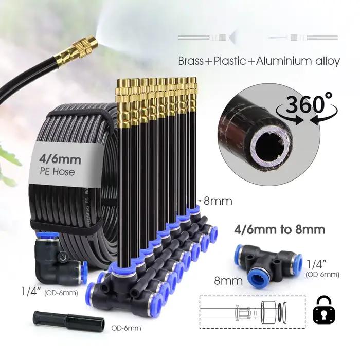 360 ° Système d'arrosage par pulvérisation en laiton Flexible, réglage à rotation libre, pompe de