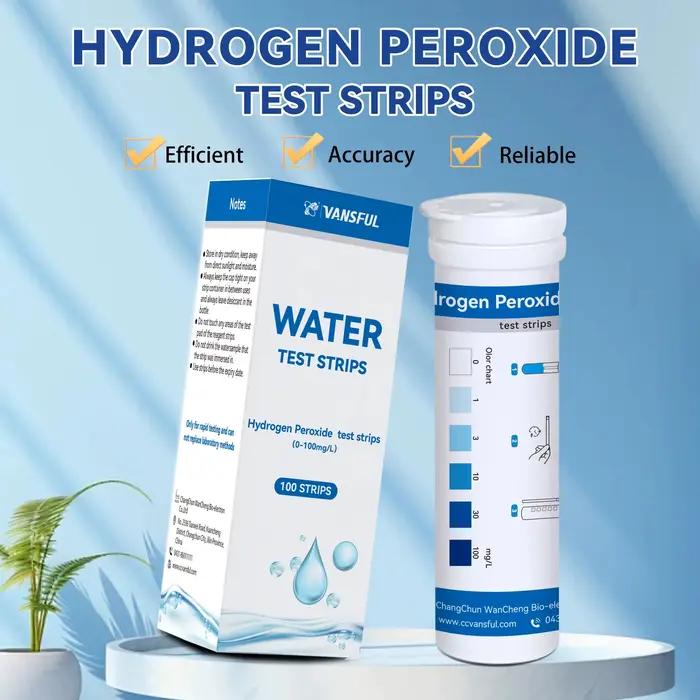 Bandes de test pour l'eau au peroxyde d'hydrogène H2O2 0-100Mg/L pour piscine, aquarium et eau potab