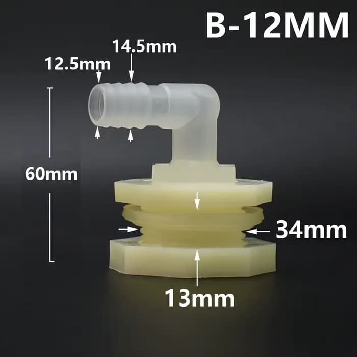 Connecteur de coude de Tube à eau, filetage mâle à 6 // 8/10/12/14/16/18/19mm, raccord de coupleur à