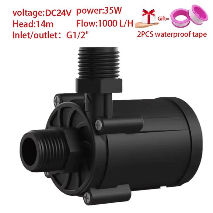 Pompe de surpression de circulation Submersible, moteur sans balais silencieux, DC24V 1000L/H, tête