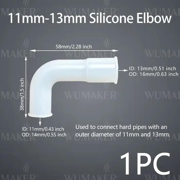 Connecteur de tuyaux durs et souples en Silicone, coude, diamètre Variable, élastique, Angle droit,