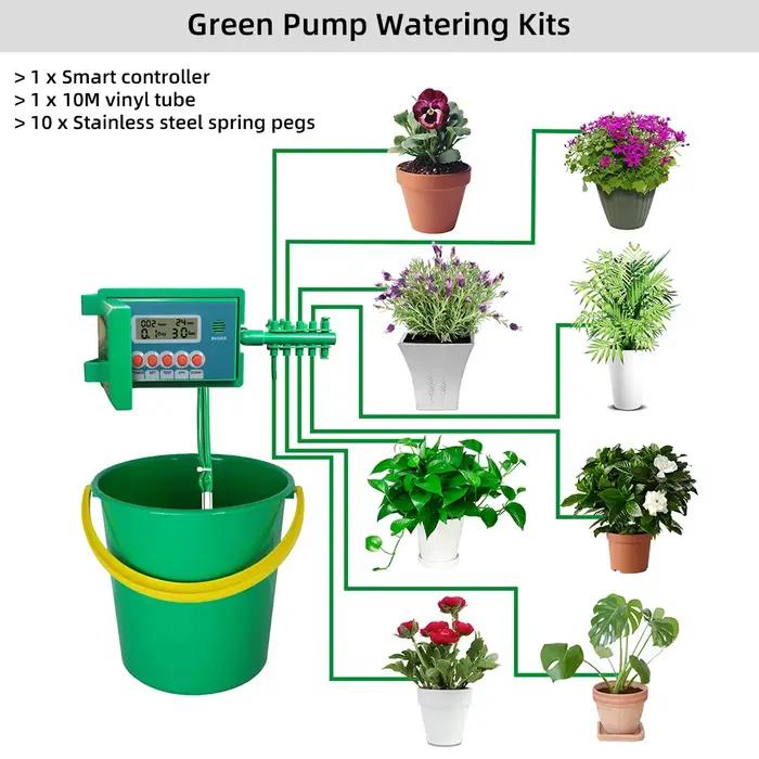 Micro Kits d'irrigation goutte-à-goutte automatique pour la maison, système d'arrosage avec contrôle