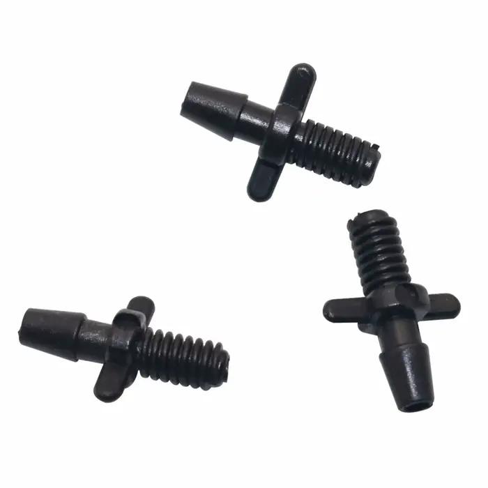 Connecteur barbelé pour tuyau de 3/5mm, 50 pièces, Double voie, filetage de vis de 5mm, micro-irriga