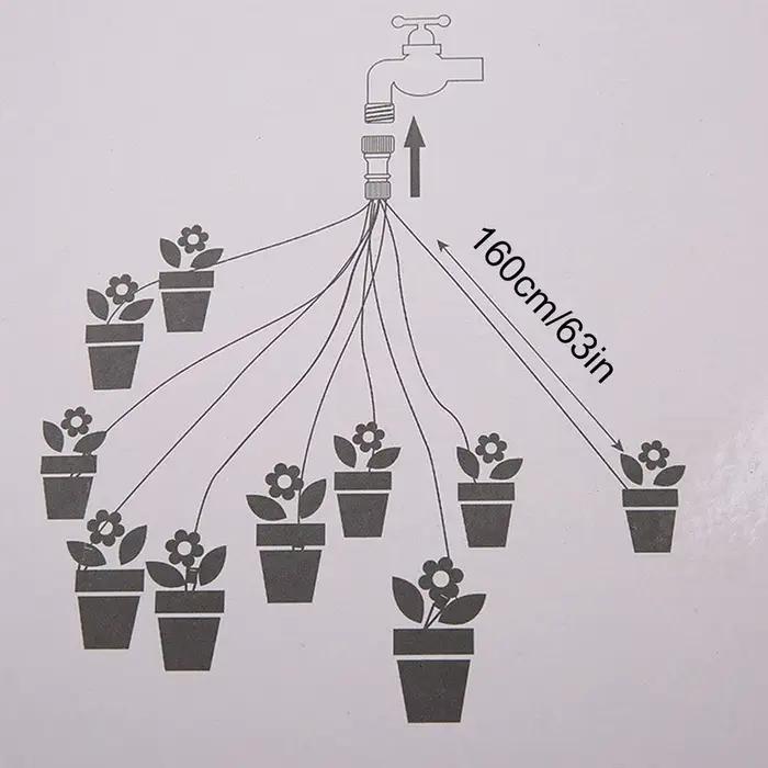 Kit d'irrigation goutte à goutte avec 10 têtes d'irrigation, système d'arrosage des plantes, disposi