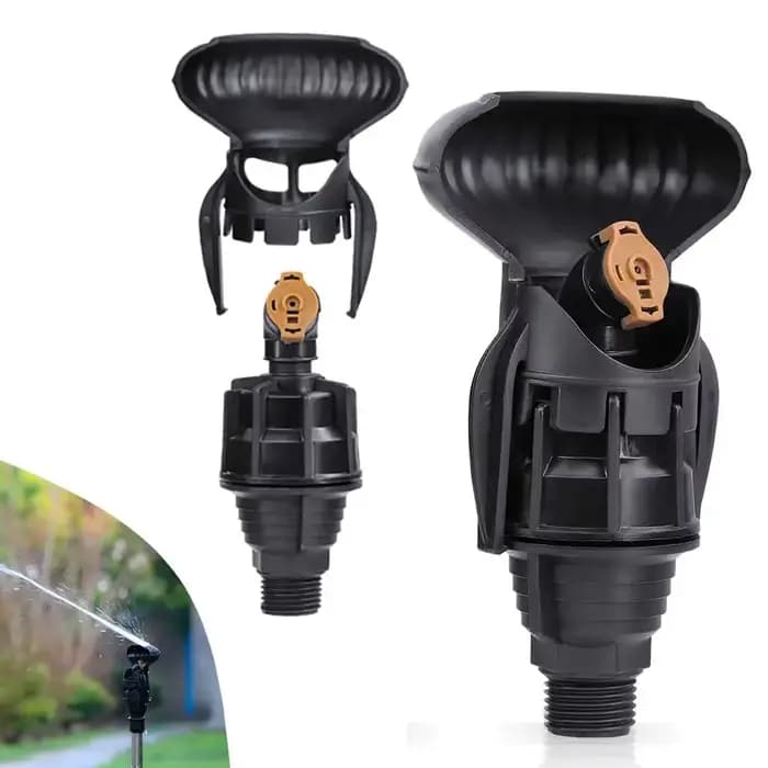 1 pièces extérieur 1/2 "" 360 ° Arroseur automatique rotatif noir, buse d'irrigation d'eau pour ja