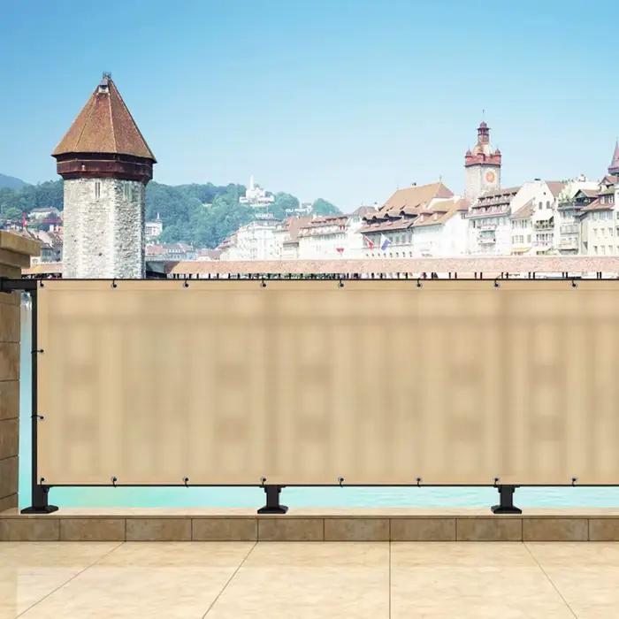 Filet Pare-Soleil en HDPE Beige, Épais à 96% °, Anti-UV, pour l'Extérieur, Pergoles, Modifications,