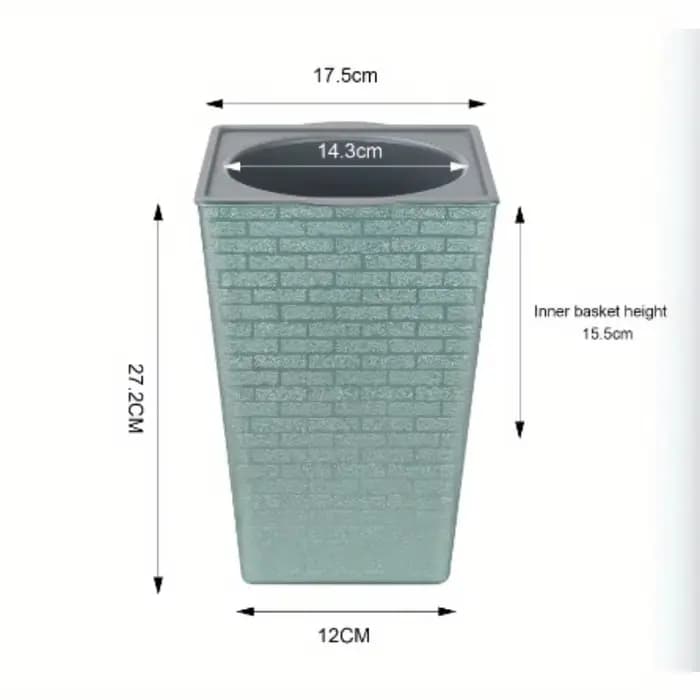 Pot de fleurs en plastique à motif de brique, Pot de fleur de jardin de forme créative pour jardin,