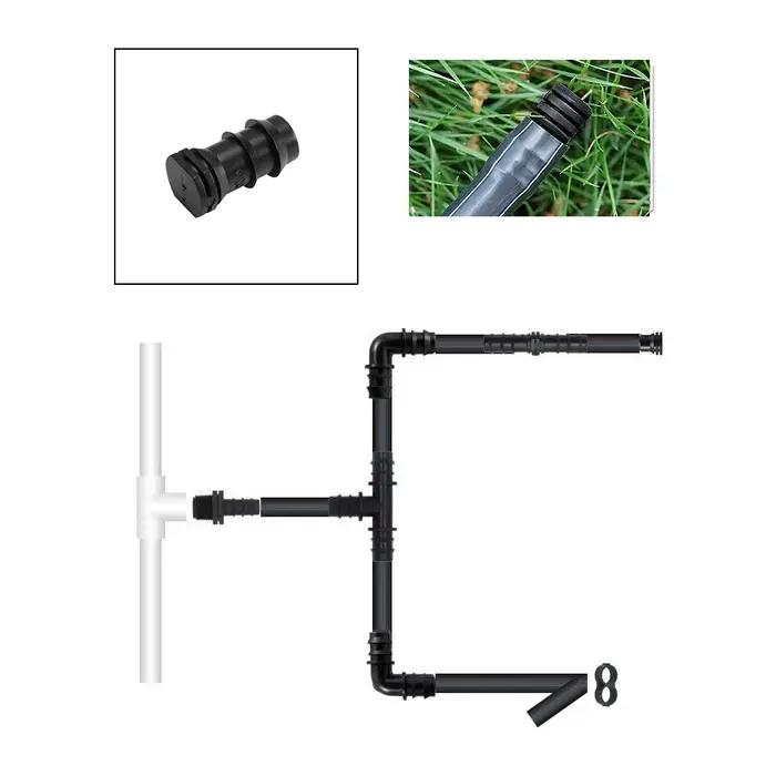 10 pièces tuyau d'arrosage 16mm 20mm 25mm bouchon extrémité tuyau joint d'eau en plastique tuyau fer