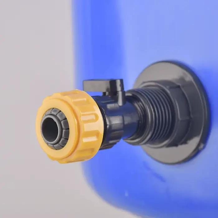 Kit de robinet de baril de pluie en PVC durable de 3/4", avec connecteur de tuyau de 1/2" 3/4", join