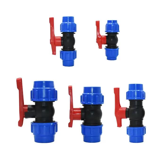 Connecteur de robinet de Tube PE en plastique, séparateur d'eau en T, Valve rapide, coupleur d'irrig
