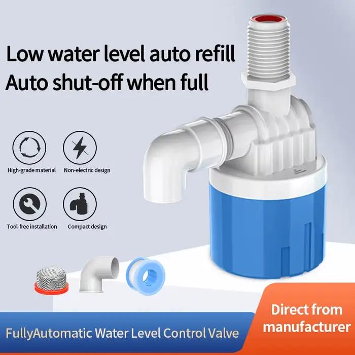 Vanne de contrôle automatique du niveau d'eau de 1/2 pouces, tour à bille flottante installée à l'in