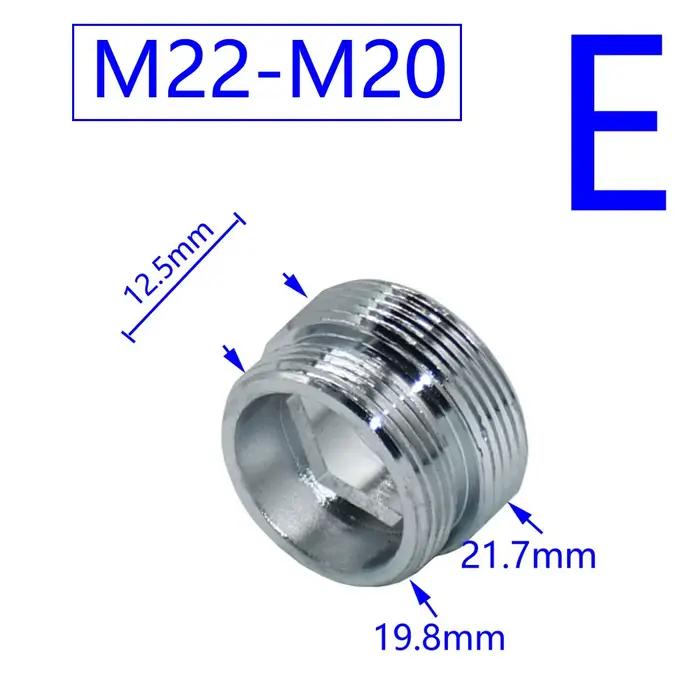Connecteur de filetage en laiton 1/2 "M16 M17 M18 M19 M20 M22 M24 M28 M32, mâle femelle pour barbote