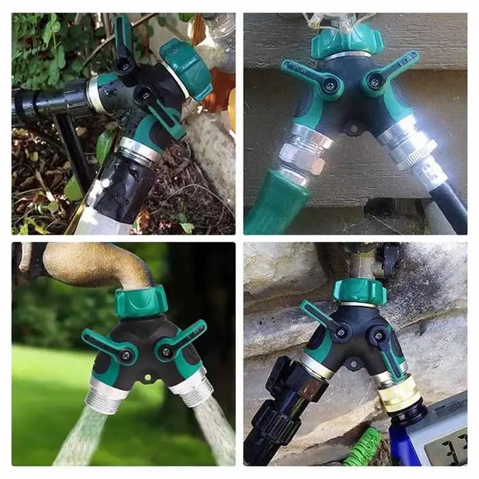 Mathiateur de tuyau d'arrosage de type Y, robinet de jardin, distributeur de connecteur, 2 voies, 3/