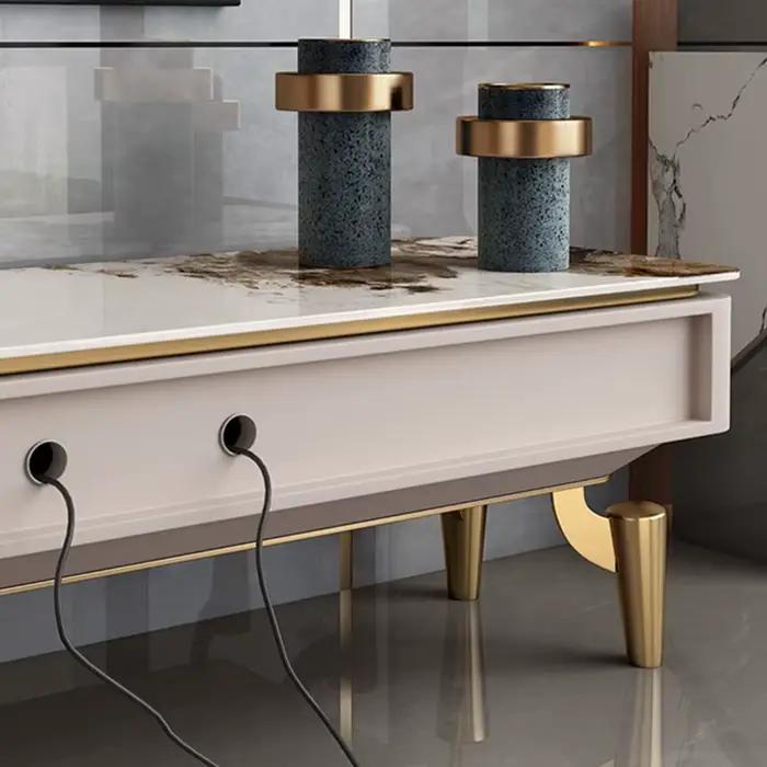 Meubles de télévision italiens modernes Design tiroirs Style Table de télévision Premium luxe à la mode élégant Muebles Para Hogar meubles de salon