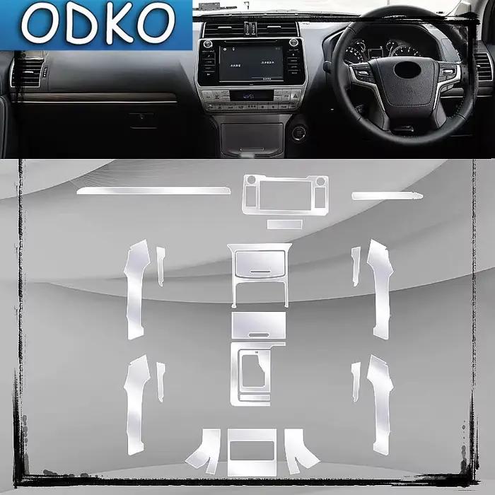 Film de protection Transparent en TPU pour Console centrale intérieure de voiture, Film de réparation anti-rayures, accessoires LHDRHD pour Toyota Prado 2018 – 2020