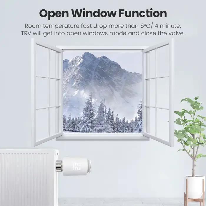 AVATTO ZigBee3.0 Thermostat Radiateur Actuateur Intelligent TRV Contrôleur de Vanne Thermostatique Compatible Tuya Alexa Google Home Alice