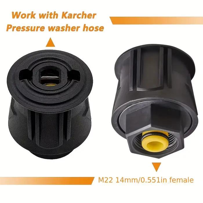 1 pièce d'adaptateur de connecteur rapide haute pression – compatible avec les tuyaux de la série KARCHER K2-K7