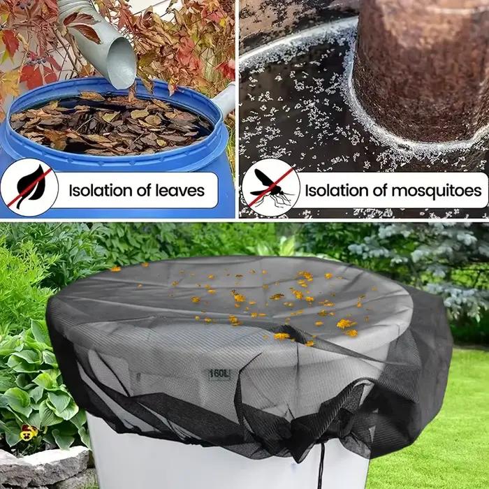 Couverture en filet pour baril de pluie