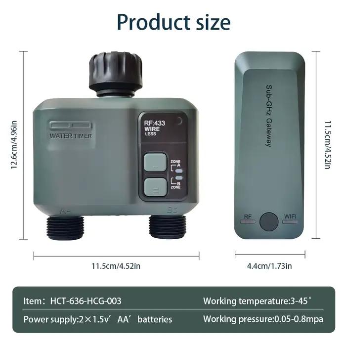 Programmateur d'arrosage intelligent Wifi RF433 pour jardin