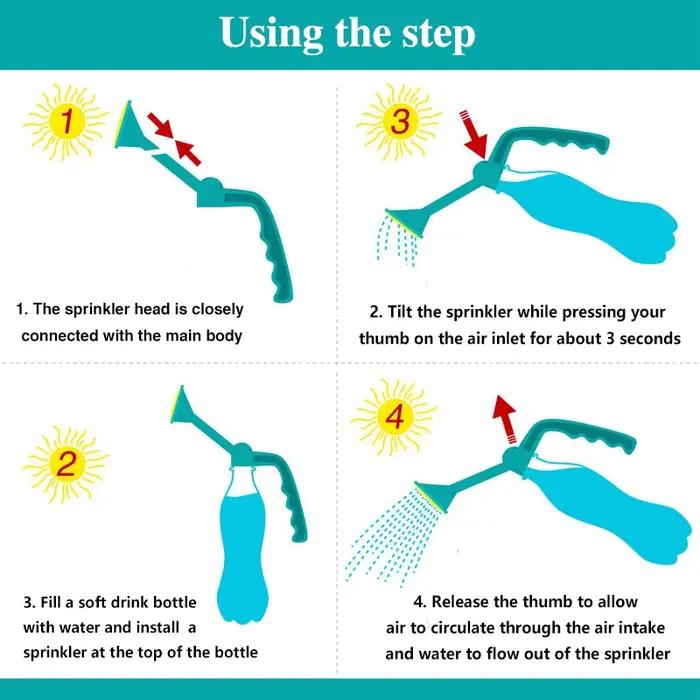 Bouteille d'arrosage manuelle double usage pour jardinage