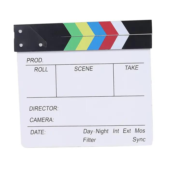 Directeurs de films Clap Board Clap Board scène ardoise Clap Slateboard Compact pour accessoire Photo Studio Film photographie