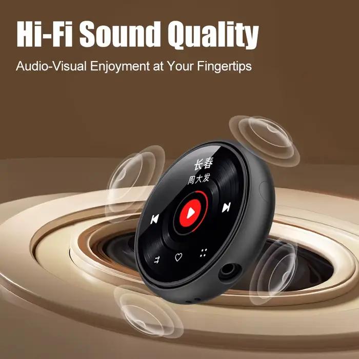 Lecteur MP3 Famue BF03 Châssis circulaire Conception personnalisée Lecteur de musique Hi-Fi Bluetooth 5.3 Audio haute résolution certifié 32 Go/64 Go