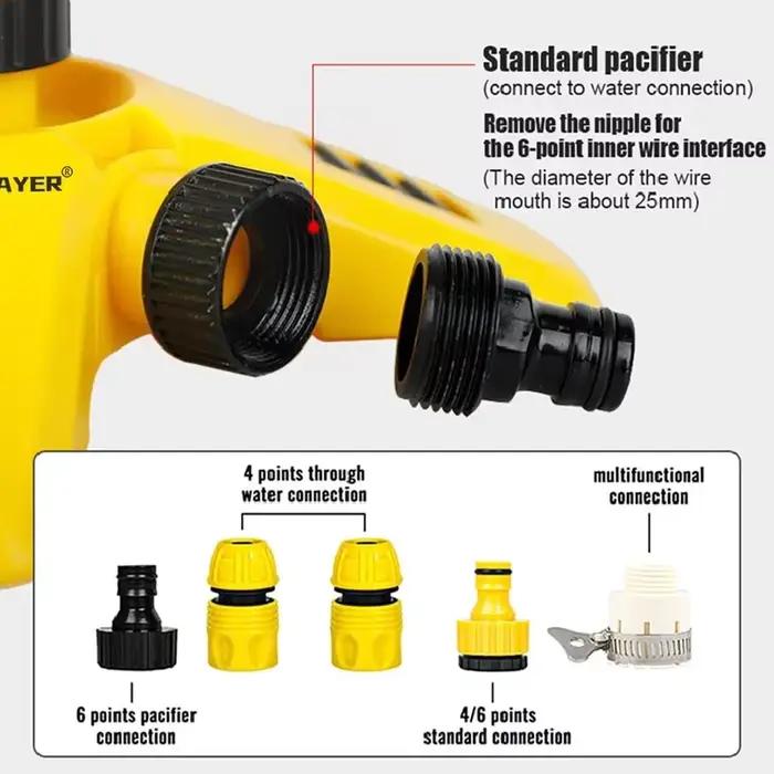 Support réglable à 3 bras 360° ° Système d'arrosage automatique rotatif - Outil d'irrigation de pelouse économe en eau