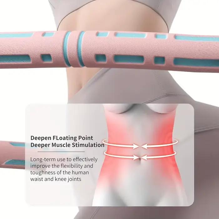 Cerceau lesté pour la perte de poids, boucle de fitness, cercle de yoga, exercice de taille, cerceau de sport amincissant, massage de musculation, forme de gymnastique, taille fine