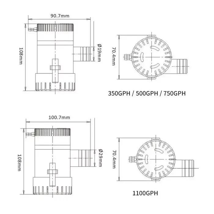 Mini pompe à eau électrique SubSN