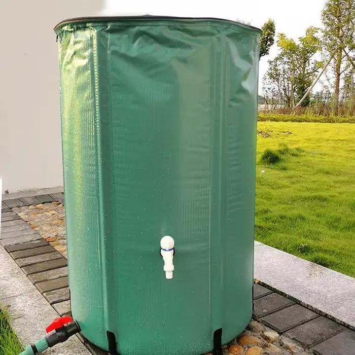 Récipient de collecte d'eau de pluie pliable en plastique PVC pour jardin résistant et durable à offrir pour occasions spéciales