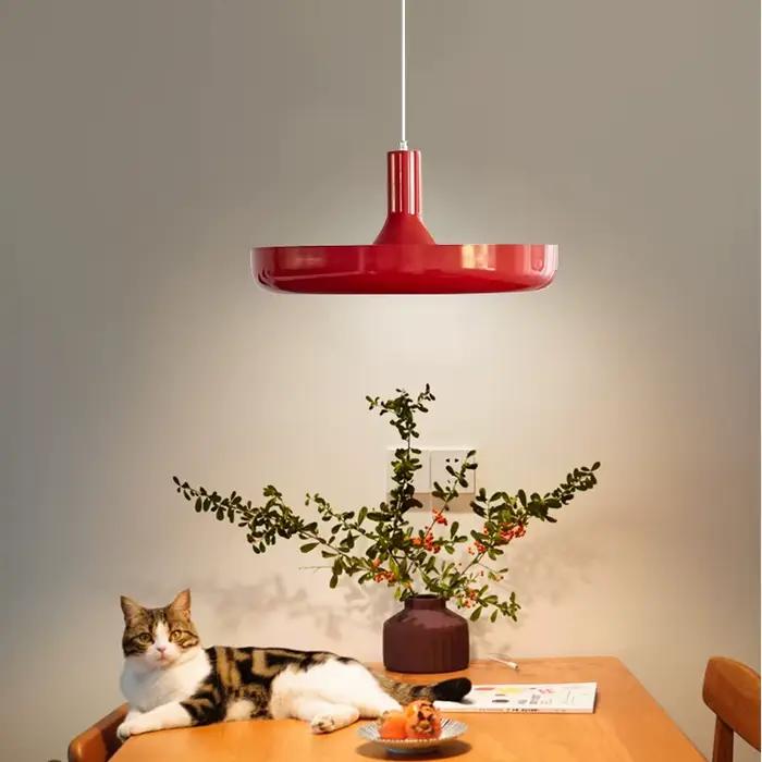 Lampe de Lynn Vintage Nordic UFO, lampes suspendues pour salle à manger, îlot de cuisine, décorations pour la maison, soucoupe volante rouge