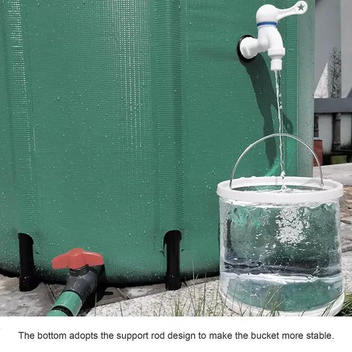 Récipient de collecte d'eau de pluie pliable en plastique PVC pour jardin résistant et durable à offrir pour occasions spéciales