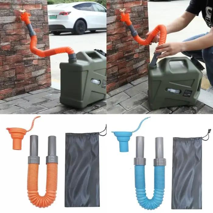 Tuyau d'arrosage télescopique extensible anti-éclaboussures en silicone pour l'extérieur avec sac de transport