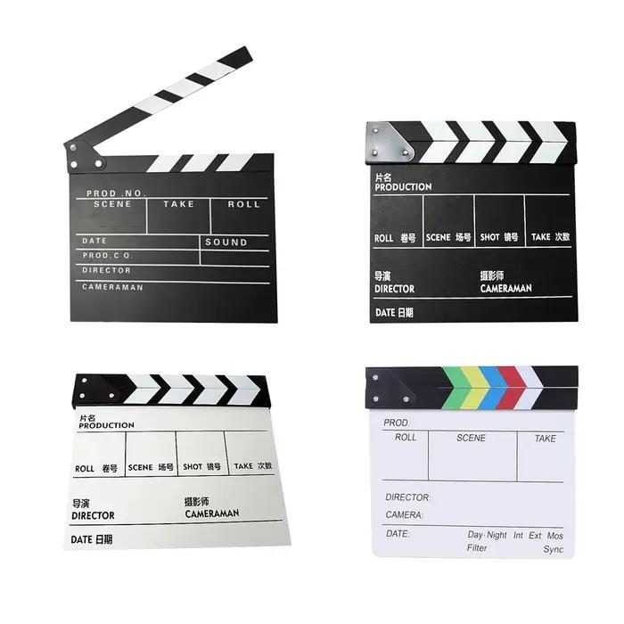 Directeurs de films Clap Board Clap Board scène ardoise Clap Slateboard Compact pour accessoire Photo Studio Film photographie