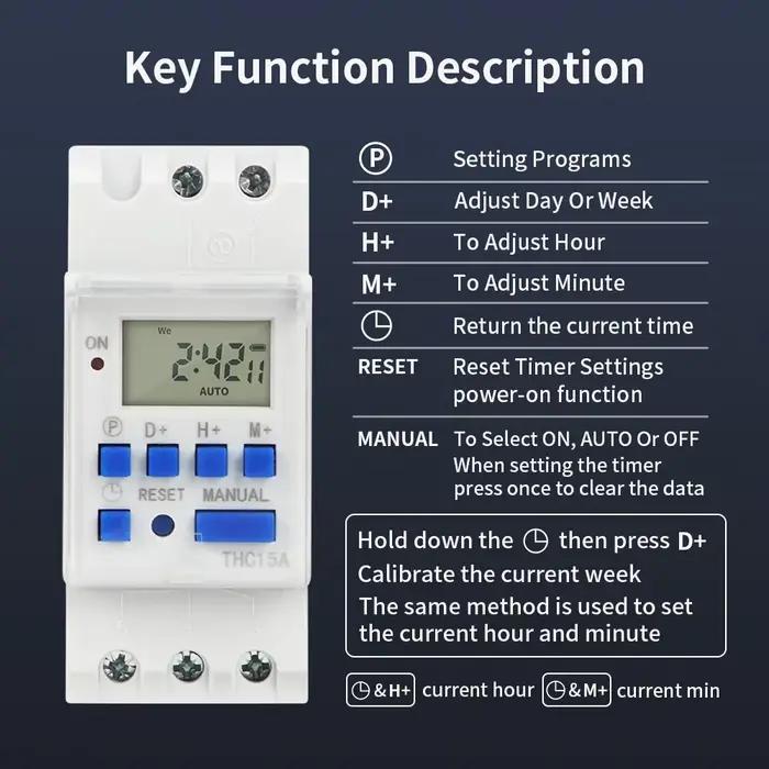 Minuteur programmable numérique TNCE 220V THC15A