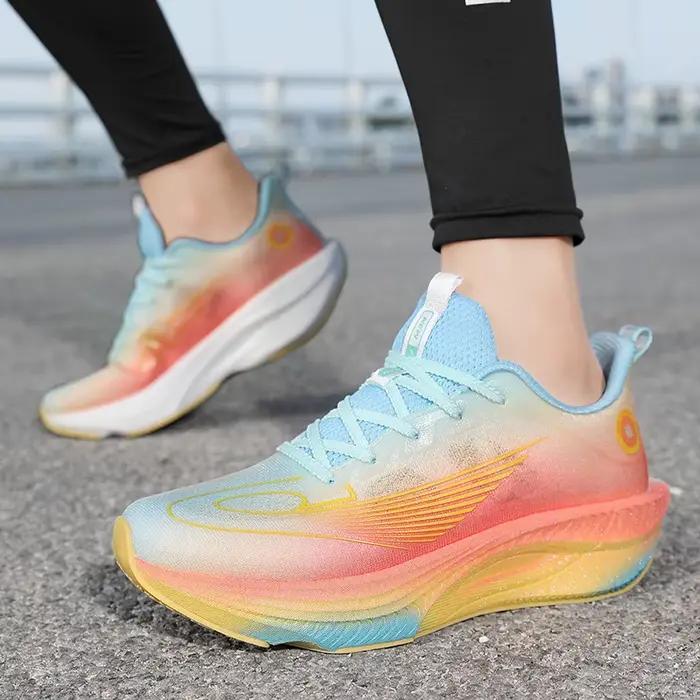 Chaussures de course professionnelles pour marathon, légères, respirantes, amortissantes, anti-chocs, antidérapantes, pour hommes et femmes