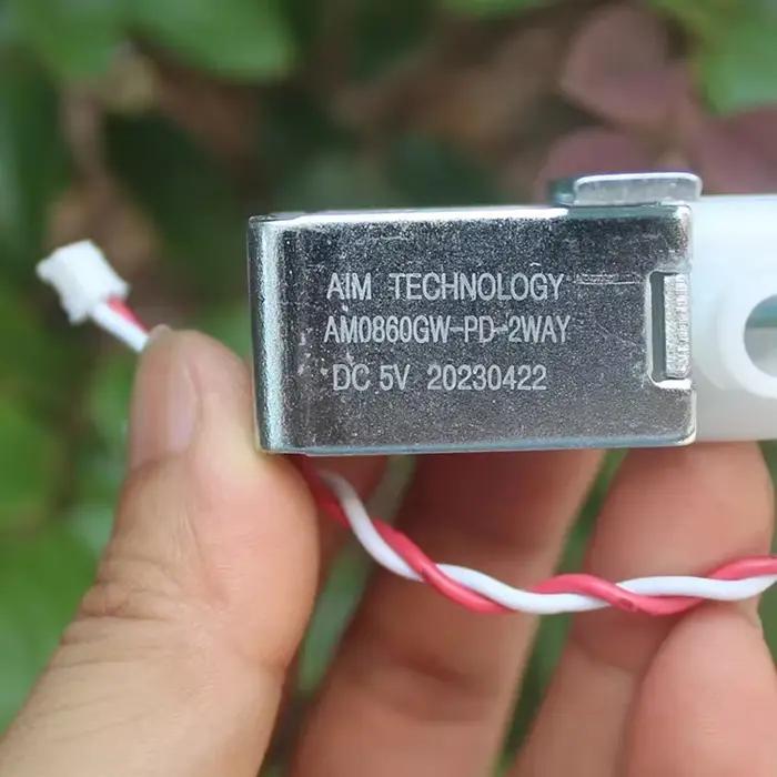 AM0860GW DC 5V 2 voies petite Mini électrovanne électrique normalement fermée Micro vanne de contrôle du débit d'eau bricolage arrosage de jardin