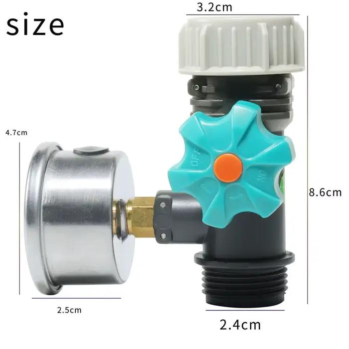 1 pièce – Réducteur de pression 3/4 pouce réglable avec manomètre pour système d'irrigation de jardin