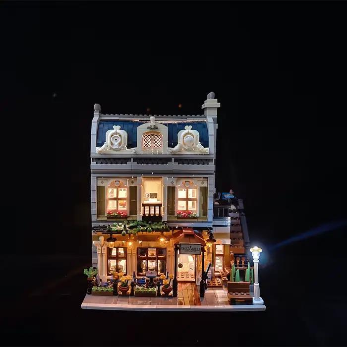 Kit d'éclairage LED pour restaurant parisien 10243 (seulement éclairage LED, ne comprend pas les briques du modèle)