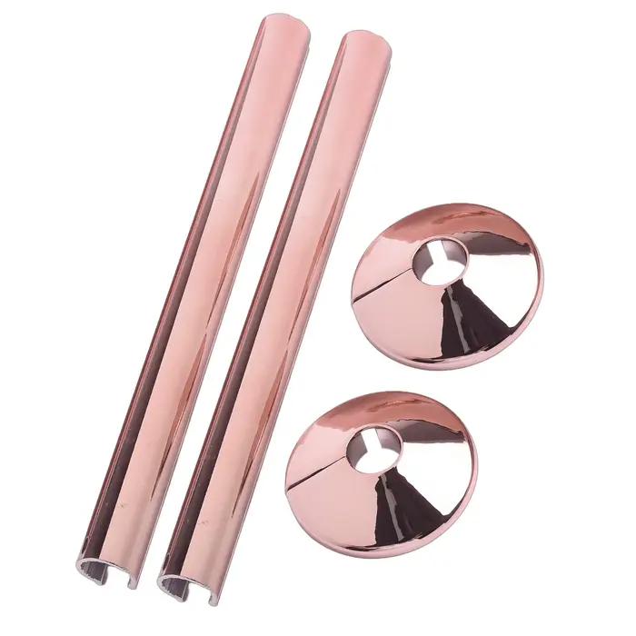 Paquet de 2 couvercles de tuyaux de radiateur avec colliers