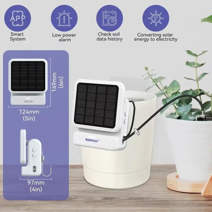 Minuterie d'arrosage intérieur avec panneau solaire
