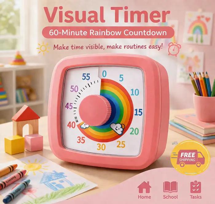Minuteur visuel scolaire pour enfants avec veilleuse