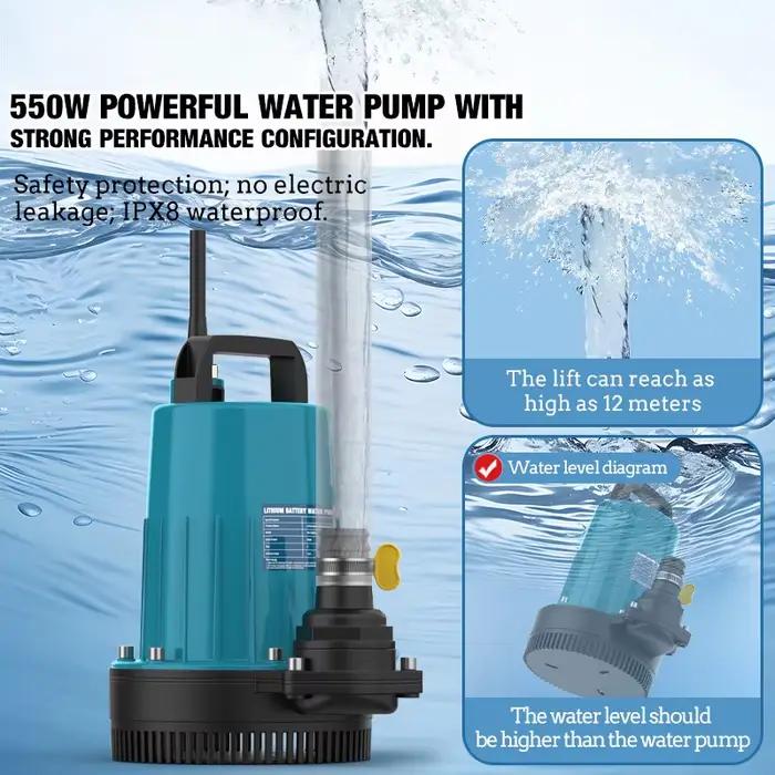 Pompe submersible à batterie au lithium