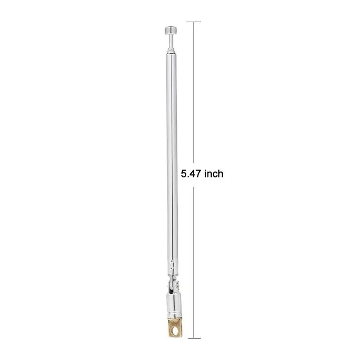 Radios 4 Sections \u0026amp réveils antenne Radio FM télescopique 4 Sections-antenne en cuivre plaqué 360 ° Giroir
