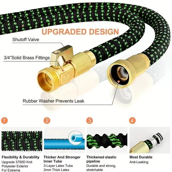 Tuyau d'arrosage extensible magique pour l'arrosage et le nettoyage du jardin