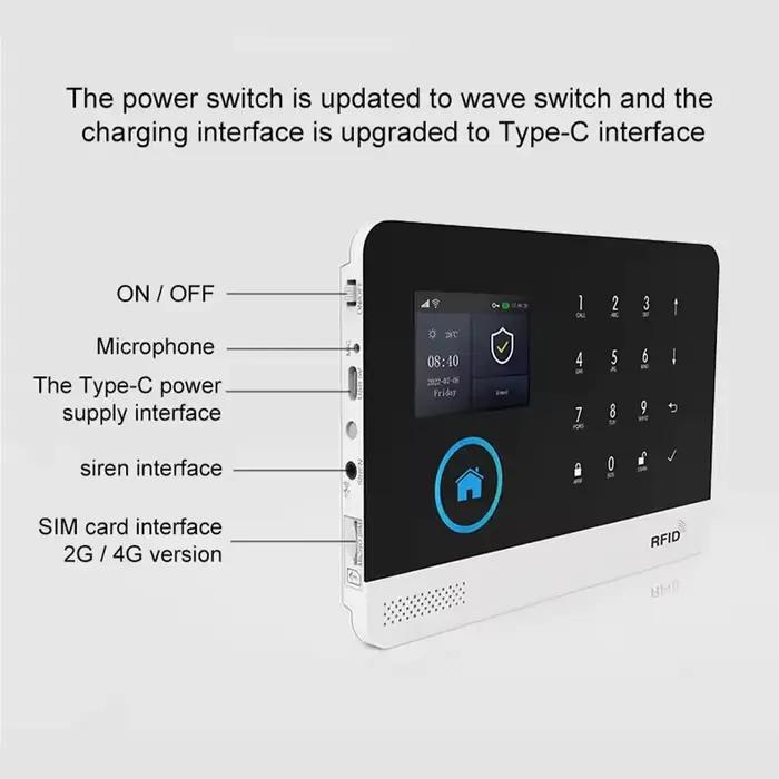 Caméra de surveillance PIR GSM WiFi système d'alarme de sécurité Alexa Tuya vie intelligente voleur invasion domotique alarme système de sécurité