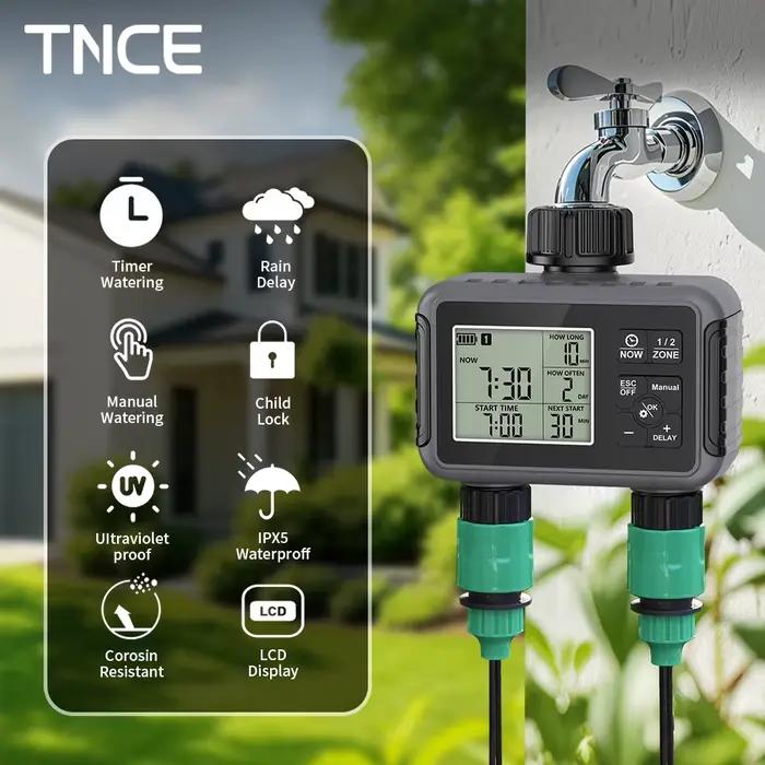TNCE Minuterie d'eau 1/2 voies pour tuyau d'arrosage